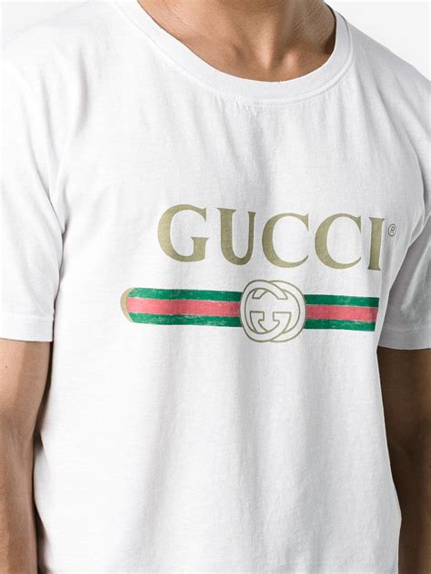 gucci men white shirt|gucci graphic tees.